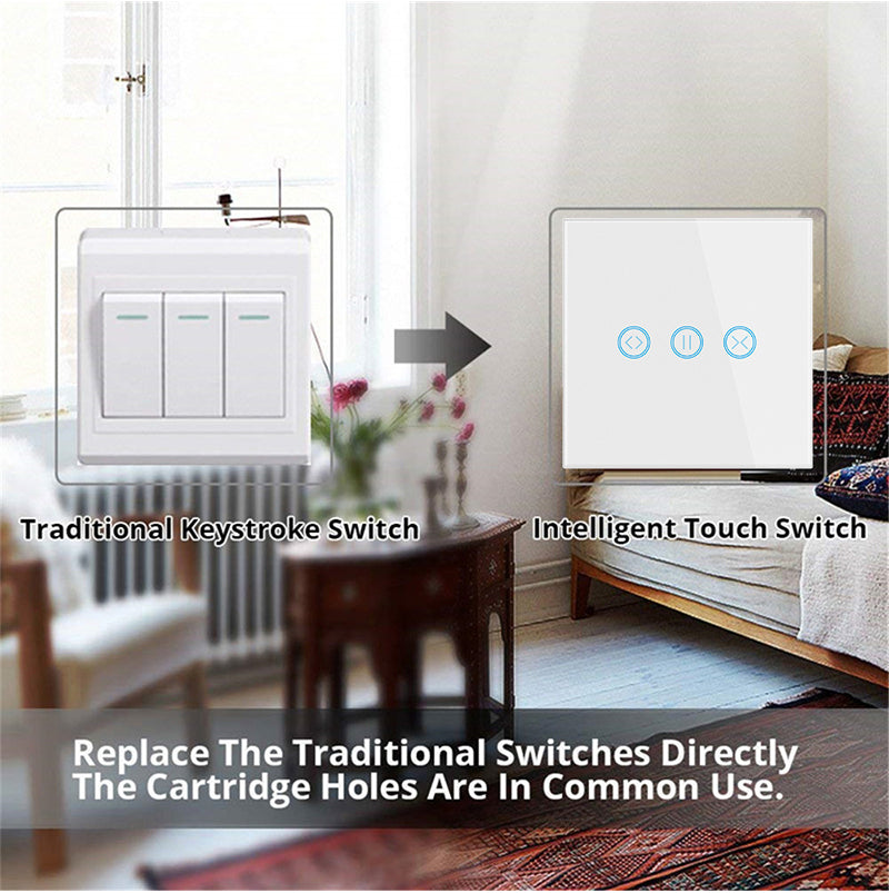 Wi-Fi Smart Curtain Switch Works With Alexa Google Home Tuya Smartlife