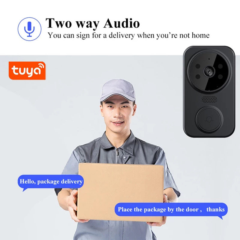 Tuya Wi-Fi Wireless Remote Visual Doorbell Two-Way Intercom Infrared Night Vision