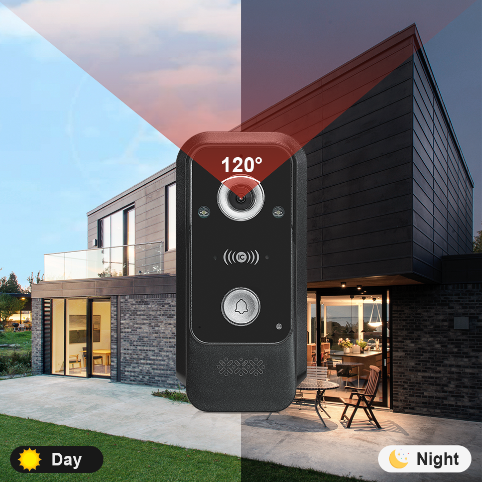 Tuya Wi-Fi Smart 1080P Video Door Phone IP65 Waterproof Motion Detection Unlock