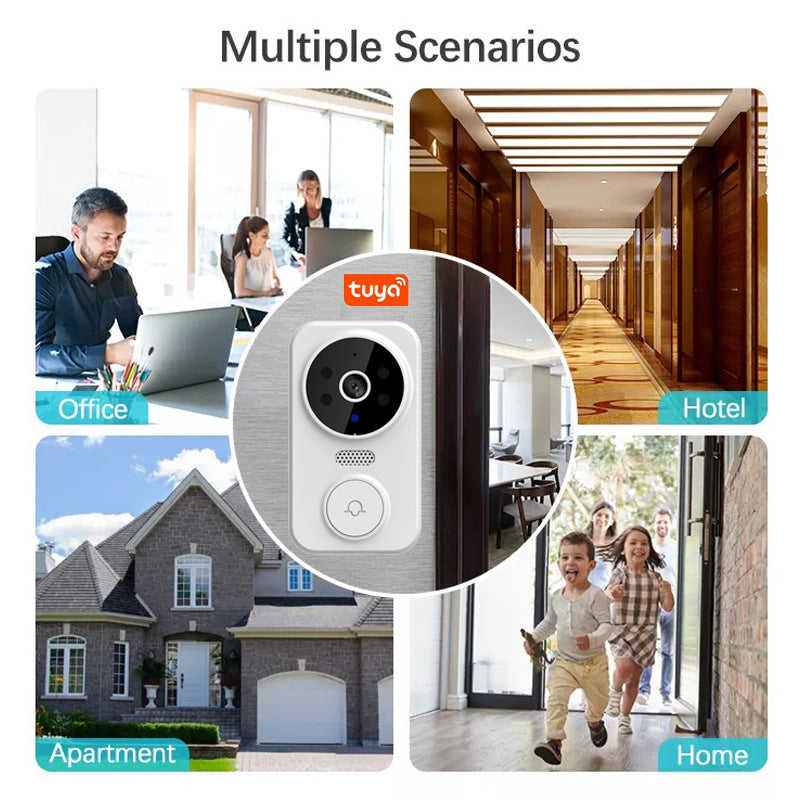 Tuya Wi-Fi Wireless Remote Visual Doorbell Two-Way Intercom Infrared Night Vision