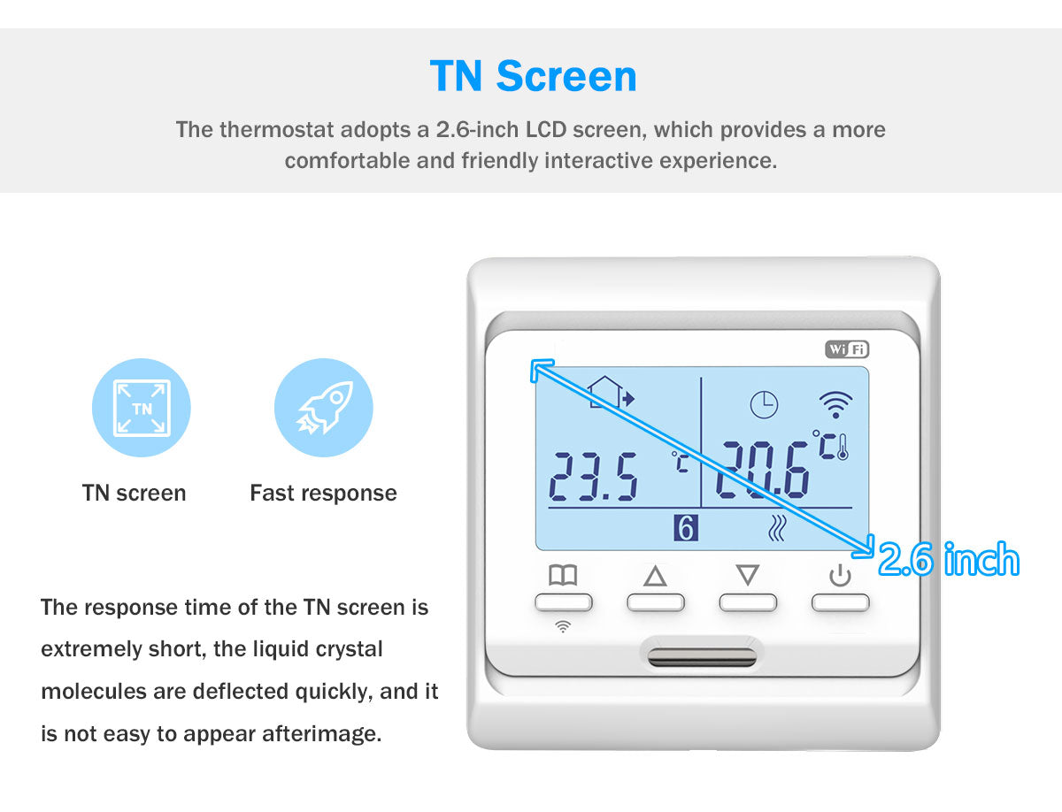 Tuya Smart Wi-Fi Thermostat with LCD Digital Display