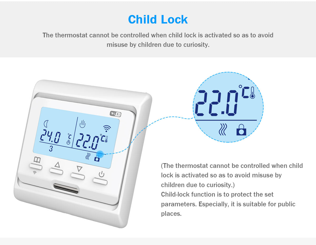 Tuya Smart Wi-Fi Thermostat with LCD Digital Display
