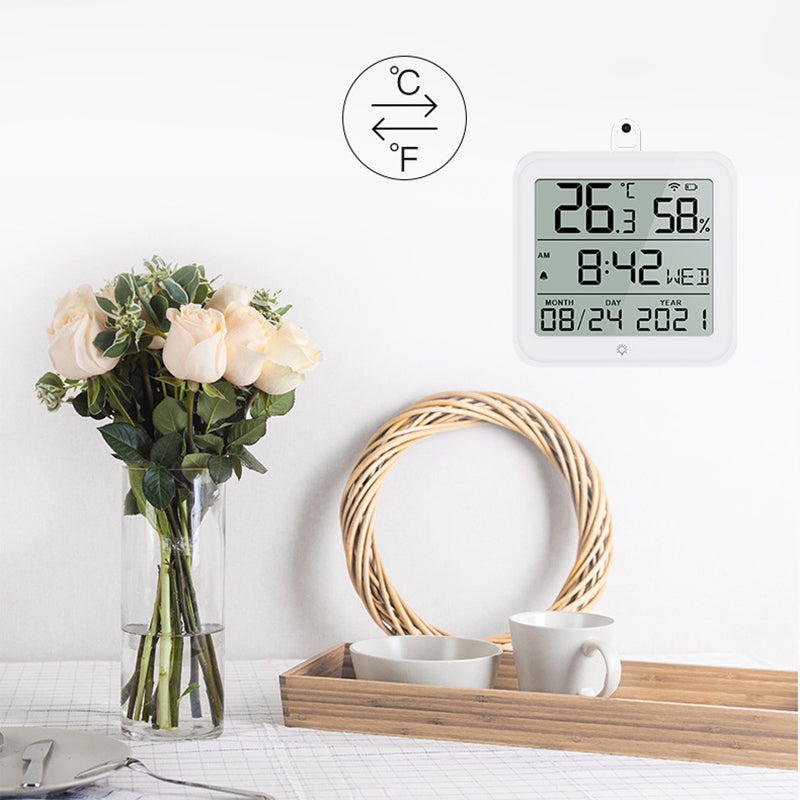 Tuya Wi-Fi Smart Temperature and Humidity Sensor with Clock