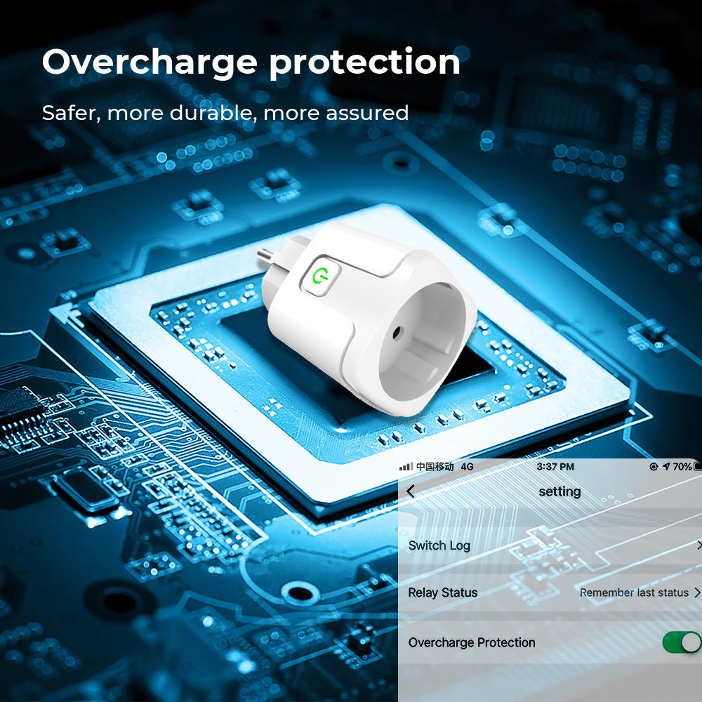 Wi-Fi Smart Plug EU 16A/20A Power Monitor Works with Alexa Google Home Tuya Smartlife