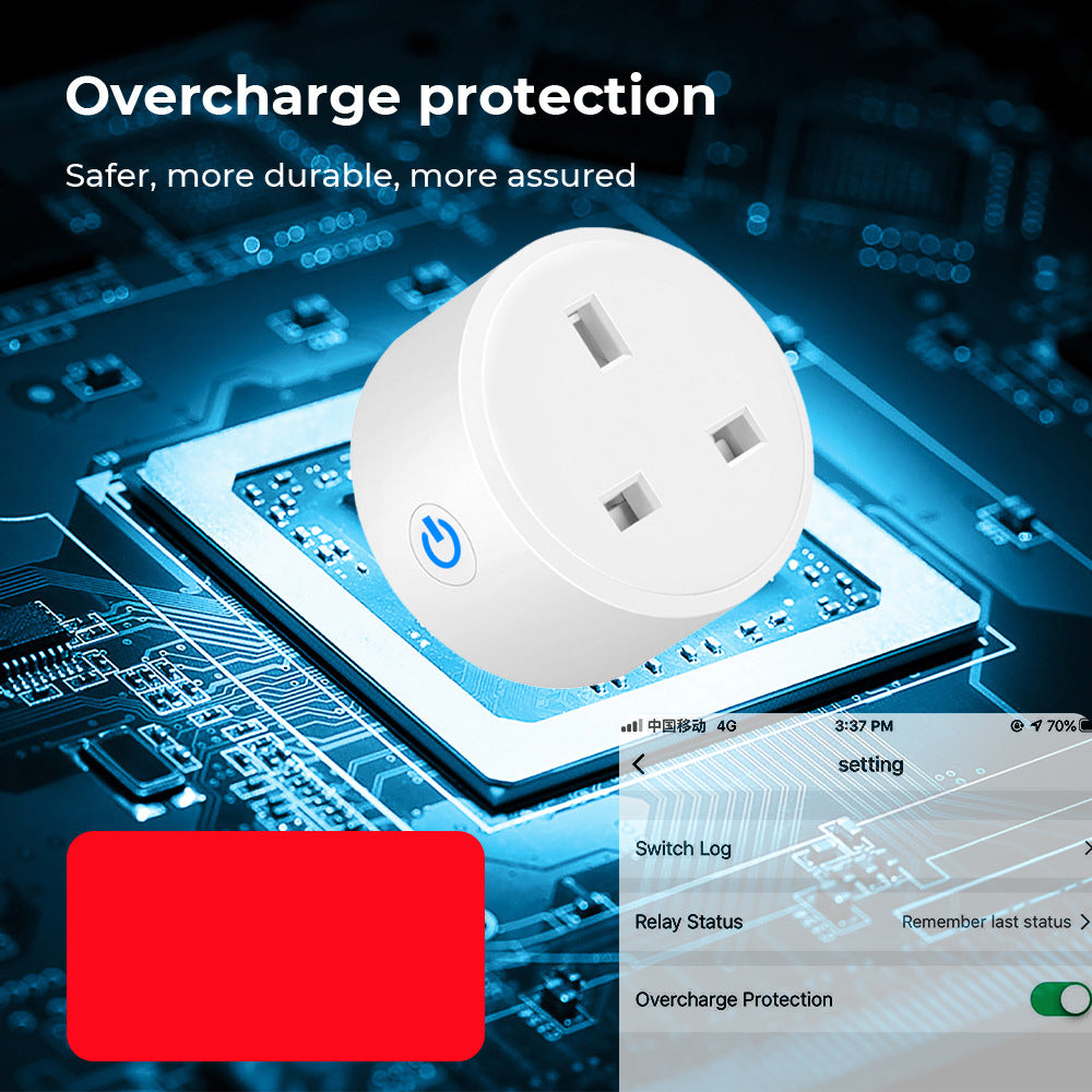 Wi-Fi Smart Plug UK 16A/20A Power Monitor Works with Alexa Google Home Tuya Smartlife