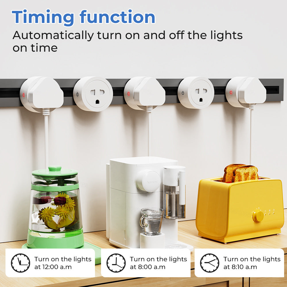 Wi-Fi Smart Plug Vietnam Socket 16A/20A Power Monitor Works with Alexa Google Home Tuya Smartlife