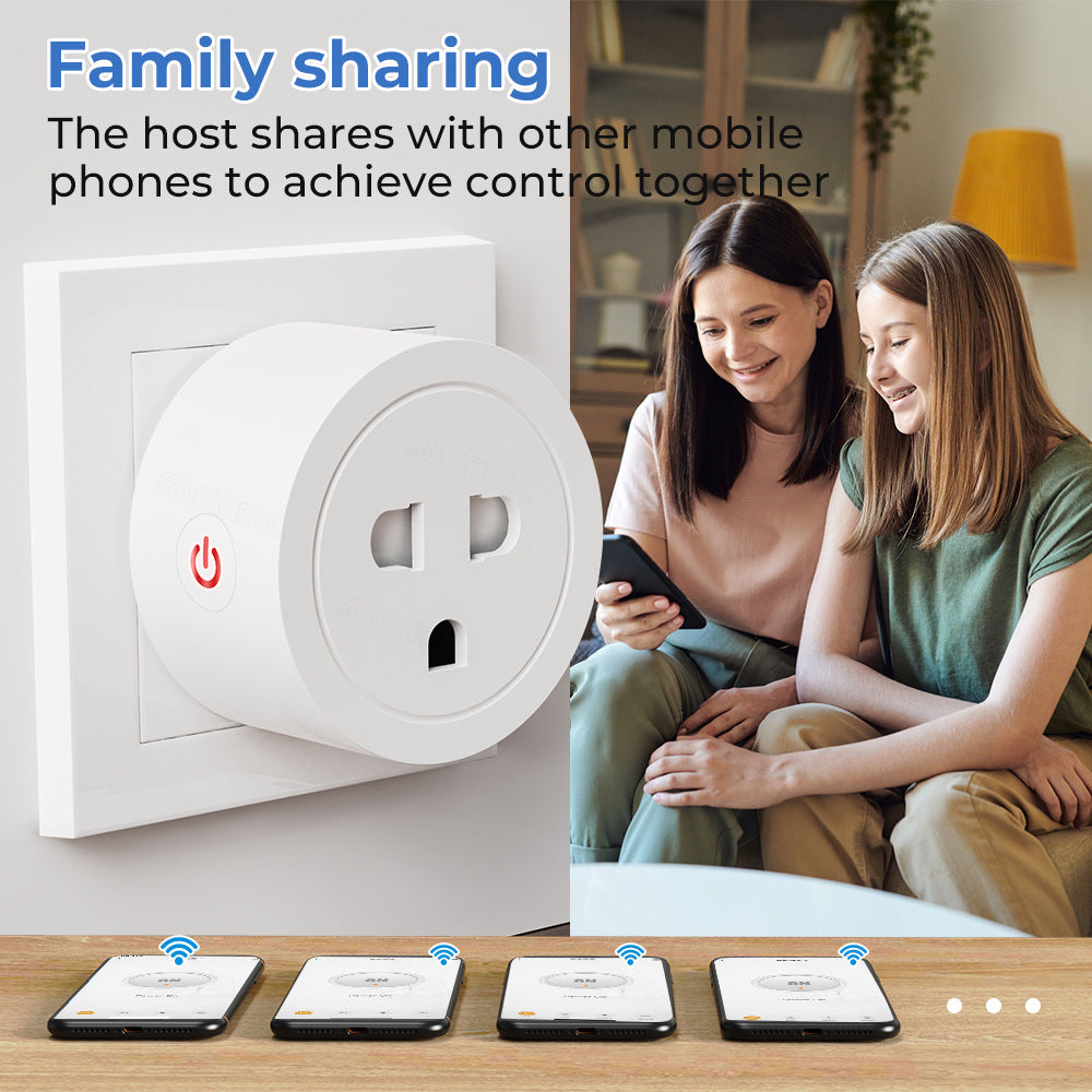 Wi-Fi Smart Plug Vietnam Socket 16A/20A Power Monitor Works with Alexa Google Home Tuya Smartlife