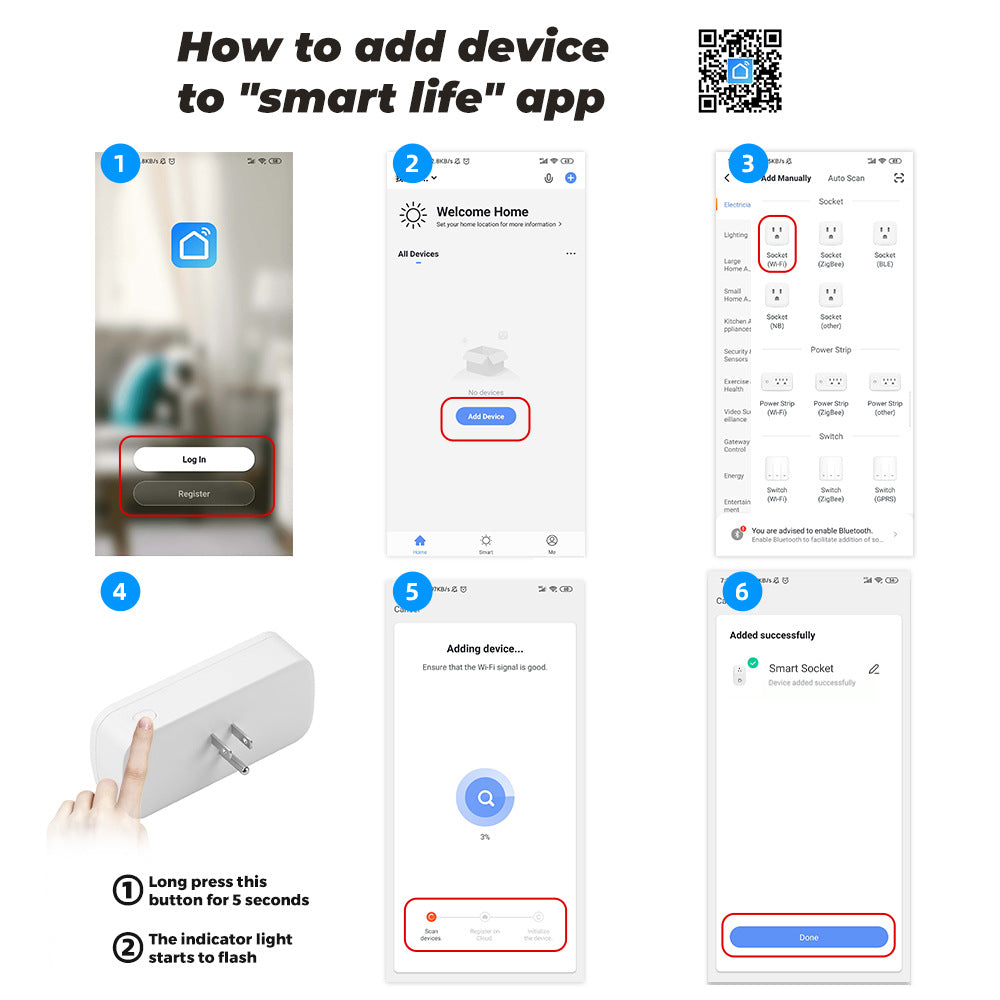 Wi-Fi Smart Socket US Plug 16A USB Works with Alexa Google Home Tuya Smartlife
