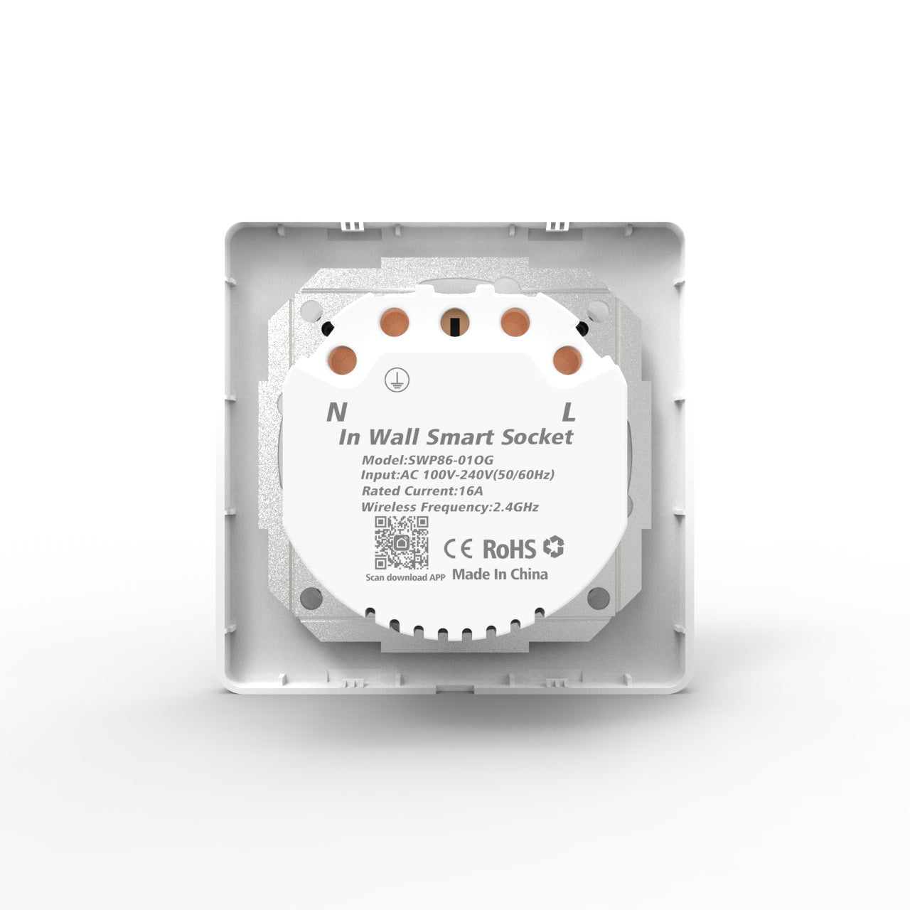 Wi-Fi Smart Power Socket EU France UK 16A Power Consumption Works with Alexa Google Home Tuya Smart Life
