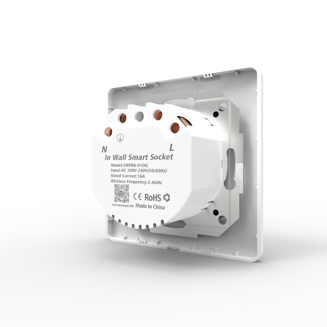 Wi-Fi Smart Power Socket EU France UK 16A Power Consumption Works with Alexa Google Home Tuya Smart Life