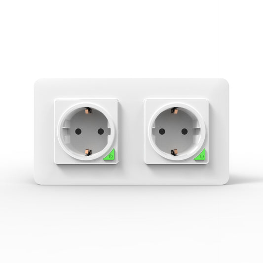 Wi-Fi Smart Power Socket EU 16A Power Consumption 2 Outlets Works with Alexa Google Home Tuya Smart Life