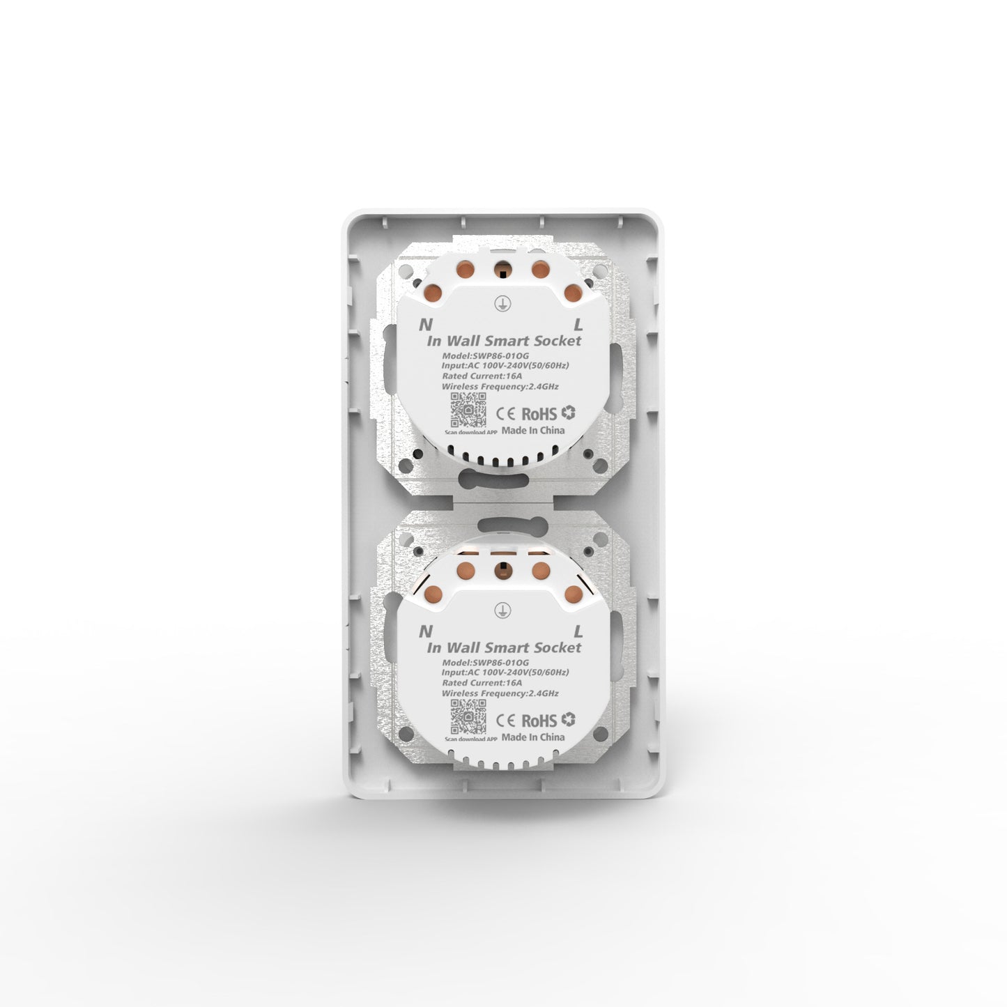 Wi-Fi Smart Power Socket EU 16A Power Consumption 2 Outlets Works with Alexa Google Home Tuya Smart Life