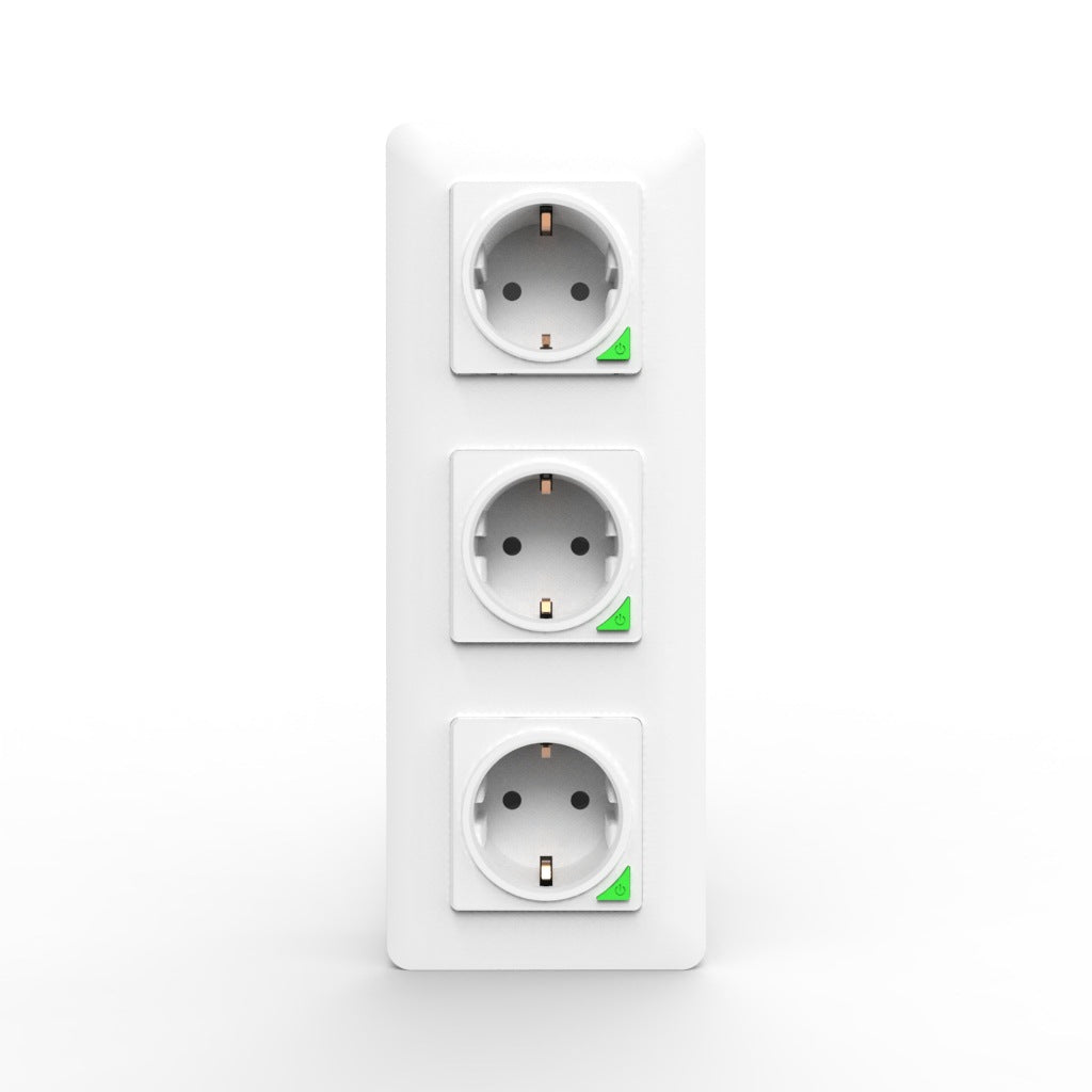Wi-Fi Smart Power Socket EU 16A Power Consumption 3 Outlets Works with Alexa Google Home Tuya Smart Life