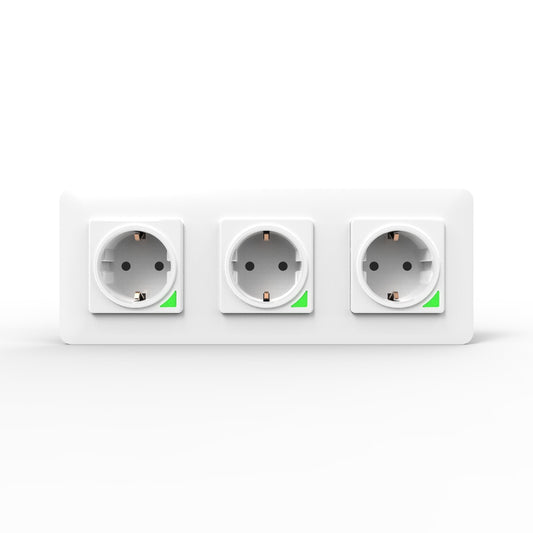 Wi-Fi Smart Power Socket EU 16A Power Consumption 3 Outlets Works with Alexa Google Home Tuya Smart Life