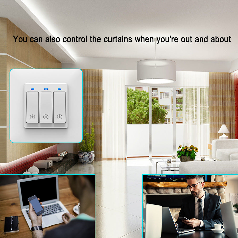 Wi-Fi Smart Curtain Switch Works with Alexa Google Home Tuya Smart Life