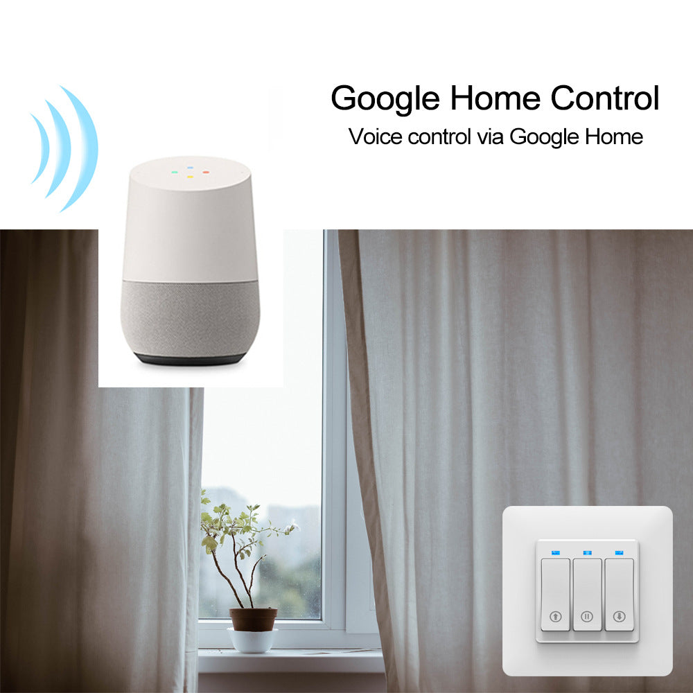 Wi-Fi Smart Curtain Switch Works with Alexa Google Home Tuya Smart Life