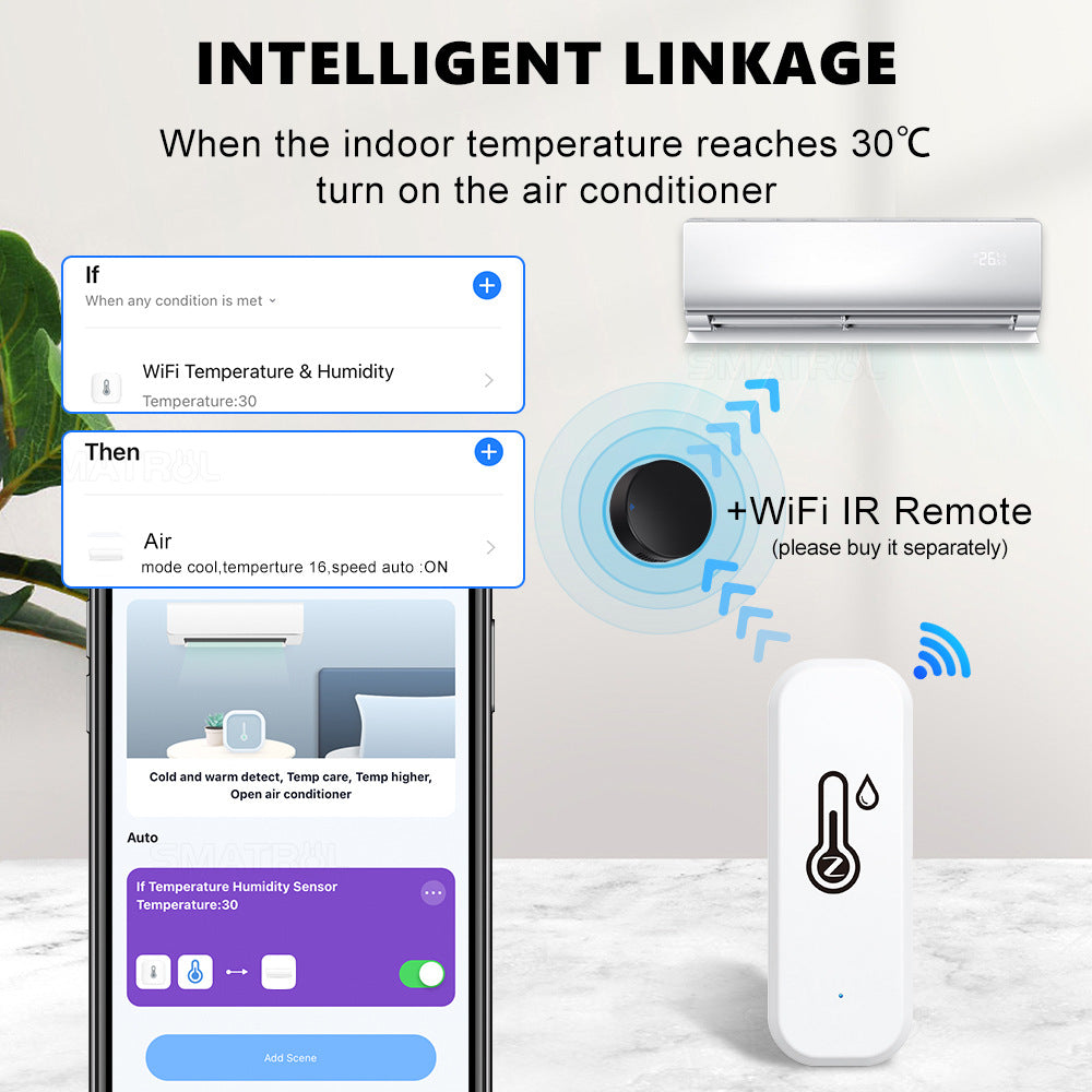 Wi-Fi / Zigbee Smart Temperature and Humidity Sensor
