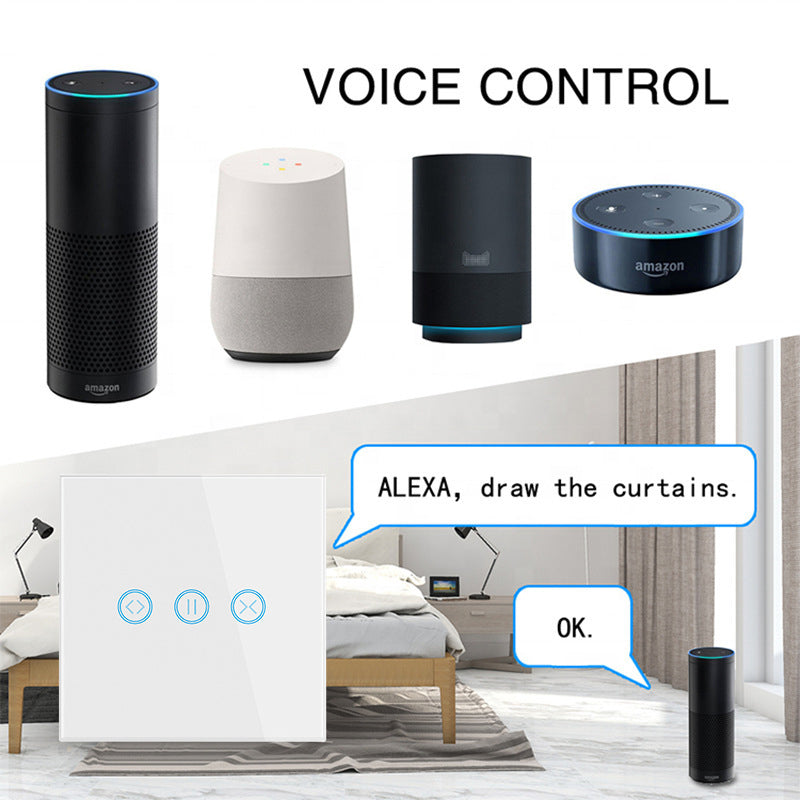 Wi-Fi Smart Curtain Switch Works With Alexa Google Home Tuya Smartlife