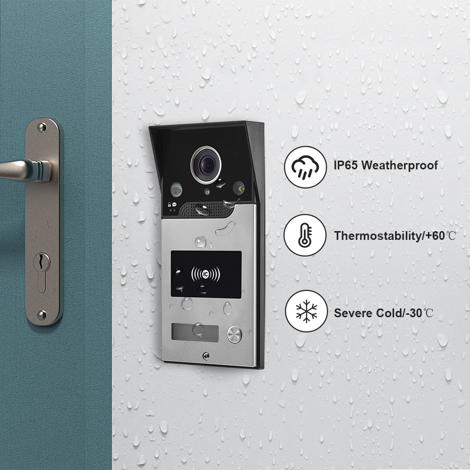 Tuya Wi-Fi Smart Video Door Phone  1080P 7-inch IPS Touch Screen IP65 Waterproof Motion Detection Unlock