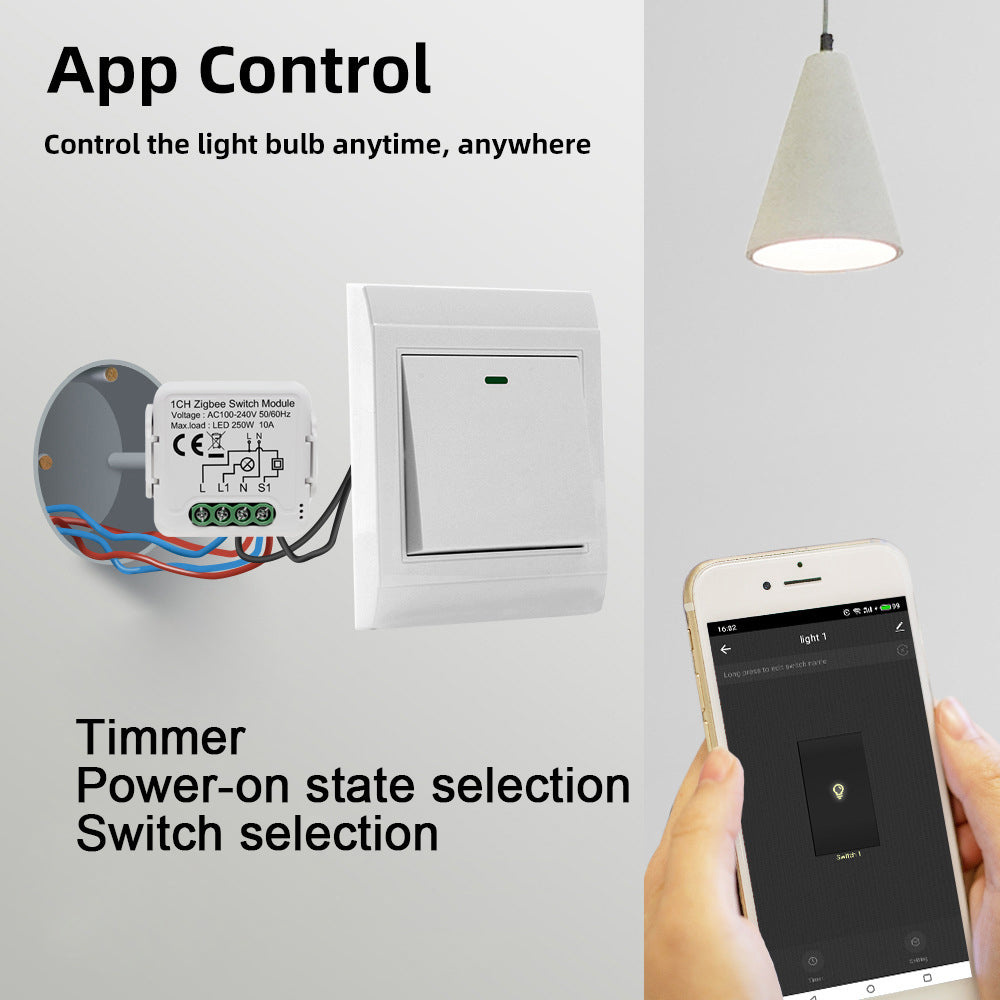 Zigbee Smart Switch Relay Module Works with Alexa Google Home Smartlife Tuya