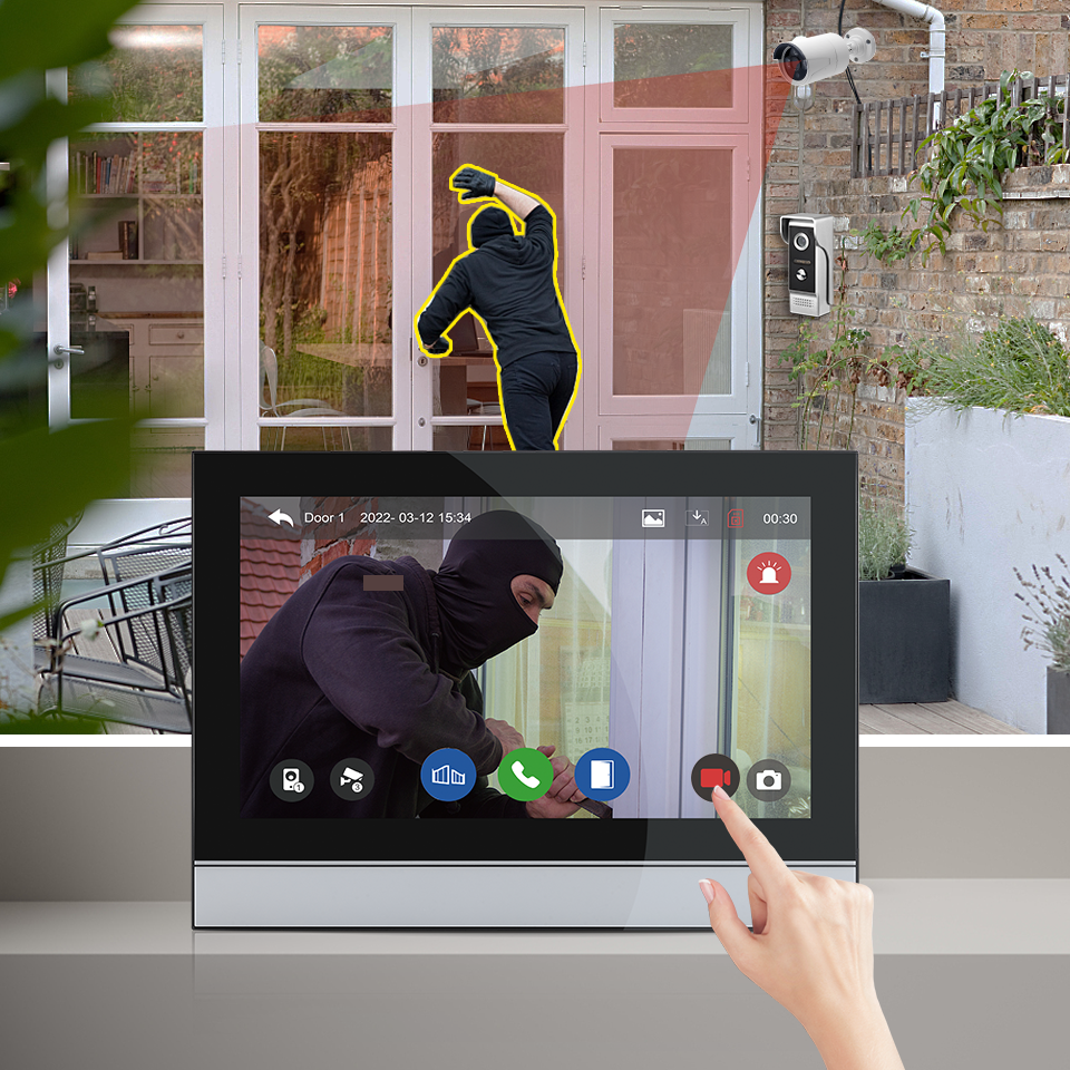 Tuya Wi-Fi Smart Video Door Phone 10-inch IPS Touch Screen 1080P IP65 Waterproof Unlock