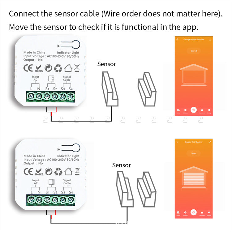 Zigbee Smart Garage Door Opener Relay Switch Module Works with Alexa Google Home Tuya Smartlife