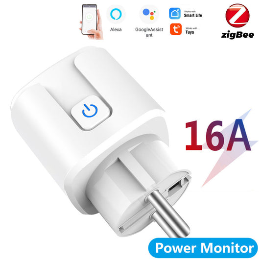 Zigbee Smart Plug EU UK US Vietnam Socket 16A Power Monitor Works with Alexa Google Home Tuya Smartlife