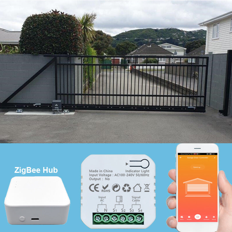 Zigbee Smart Garage Door Opener Relay Switch Module Works with Alexa Google Home Tuya Smartlife