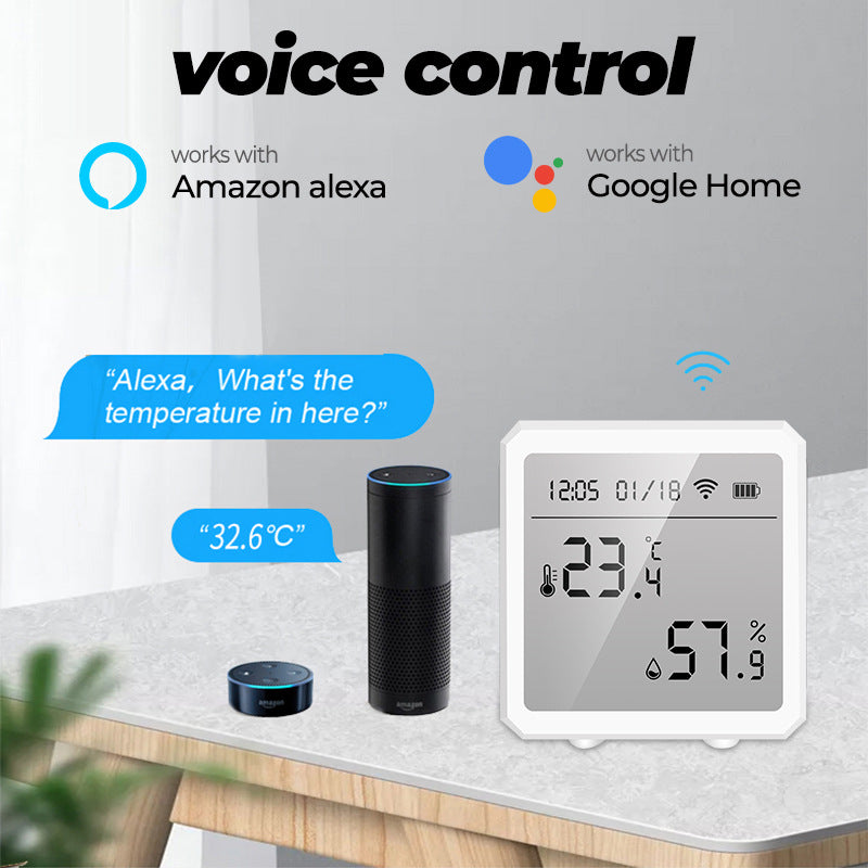 Wi-Fi / Zigbee Smart Temperature and Humidity Sensor with LCD Display
