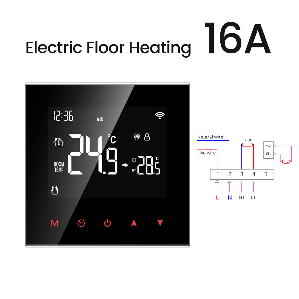 Tuya Wi-Fi Smart Thermostat Works with Alexa Google Home