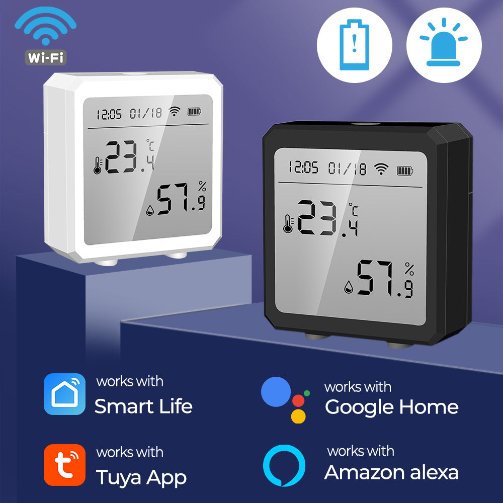 Wi-Fi / Zigbee Smart Temperature and Humidity Sensor with LCD Display