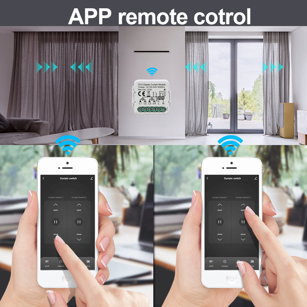 Wi-Fi Smart Curtain Switch Module Relay Tuya Smartlife Alexa Google Home
