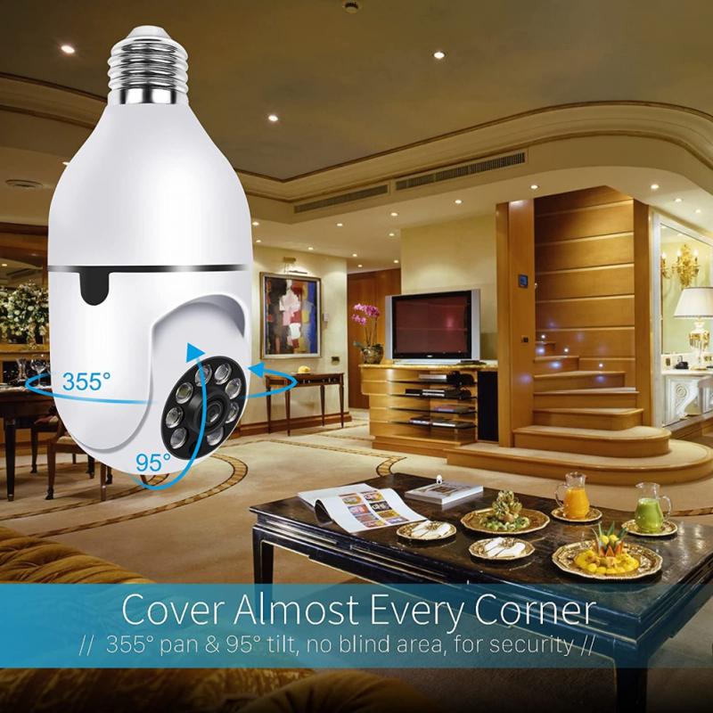 Tuya Wi-Fi 360 Degree Panoramic Light Bulb Camera 2MP