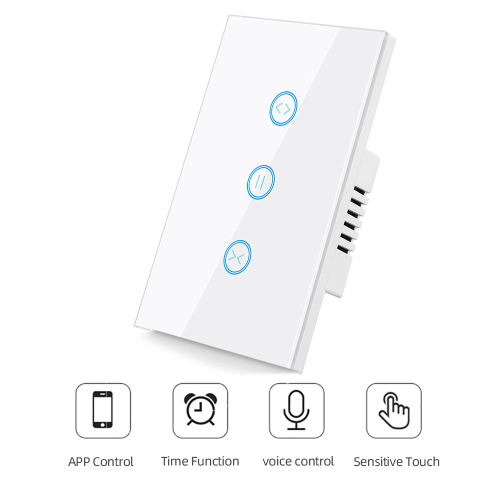 Zigbee Smart Curtain Switch 118*72mm US Standard Works with Alexa Google Home Tuya Smartlife