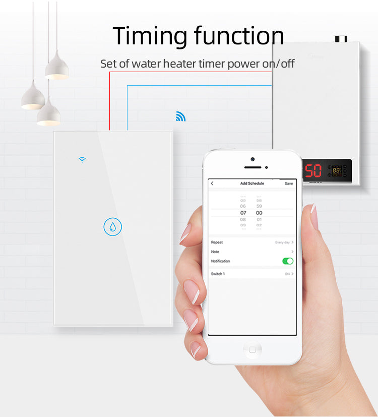 Zigbee Smart Water Heater Boiler Switch US Standard Works with Alexa Google Home Tuya Smartlife