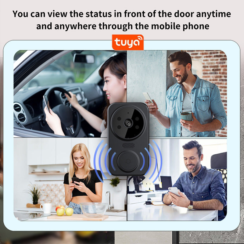 Tuya Wi-Fi Wireless Remote Visual Doorbell Two-Way Intercom Infrared Night Vision