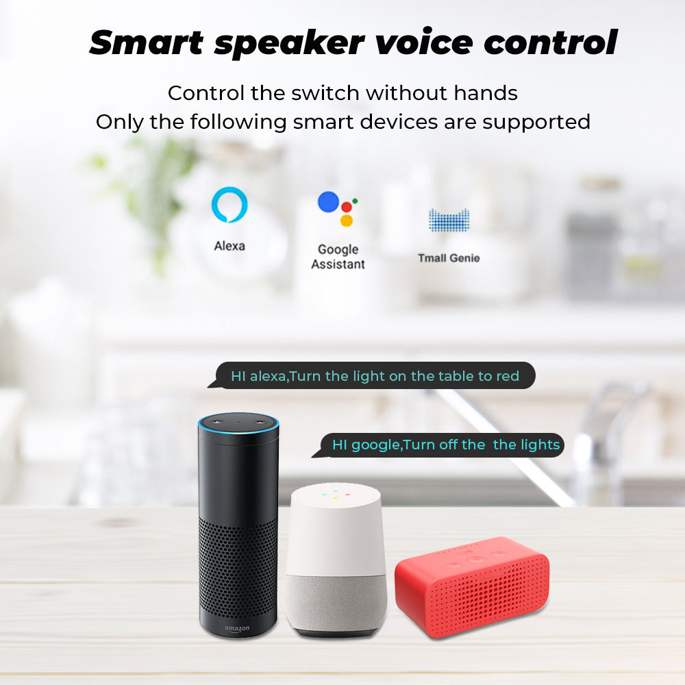 Wi-Fi Smart Socket US Plug 20A Power Monitor Works with Alexa Google Home Tuya Smartlife