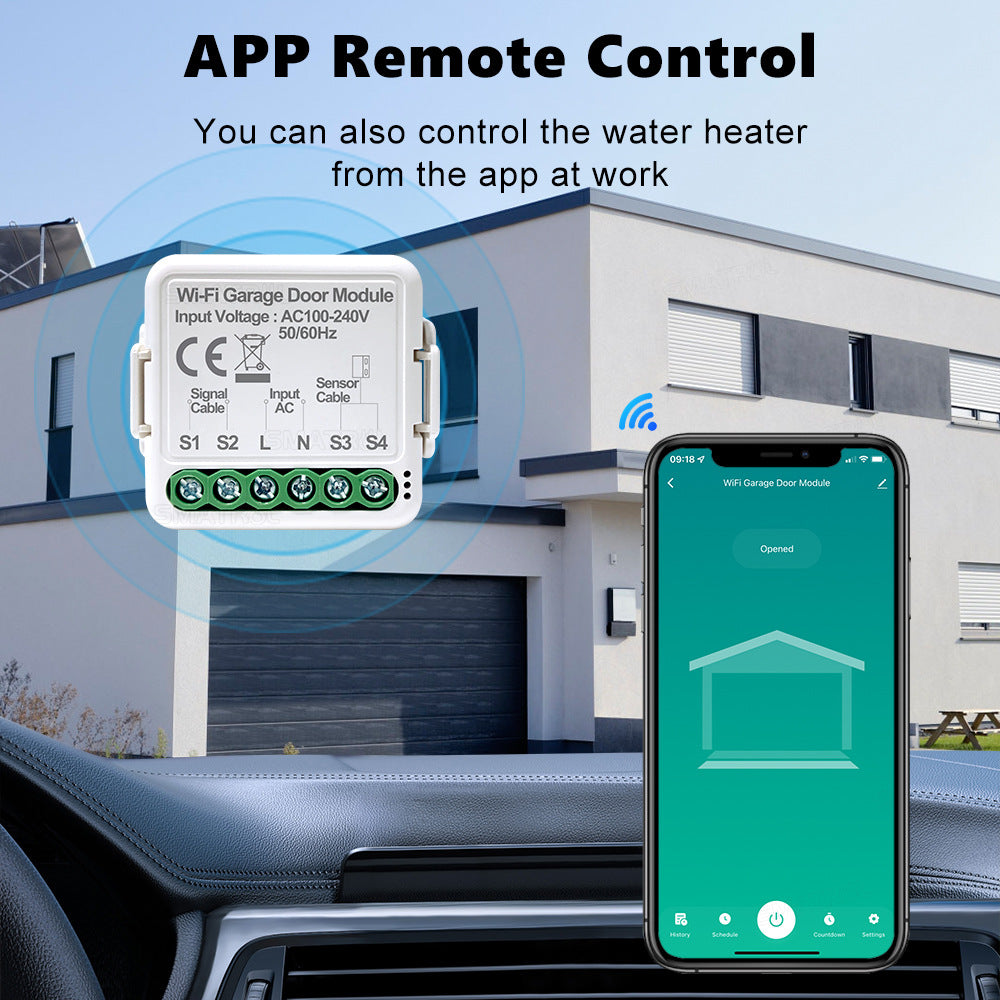 Wi-Fi Smart Garage Door Opener Relay Switch Module Works with Alexa Google Home Tuya Smartlife