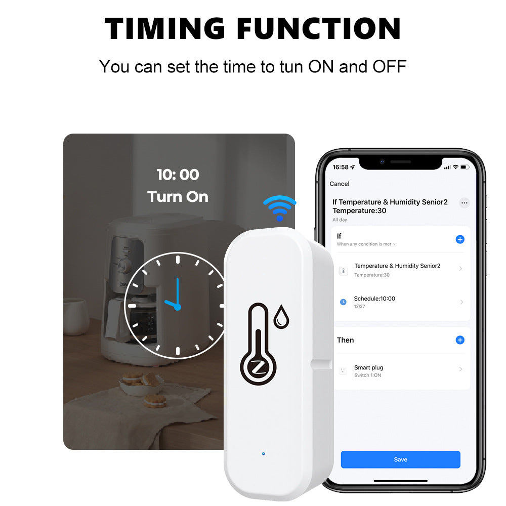 Wi-Fi / Zigbee Smart Temperature and Humidity Sensor