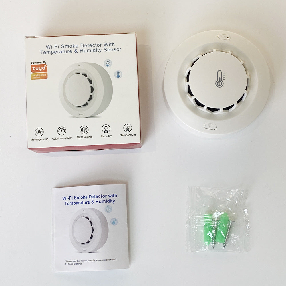 Tuya Wi-Fi Smart Smoke Detector with Temperature And Humidity Sensor 3 In 1