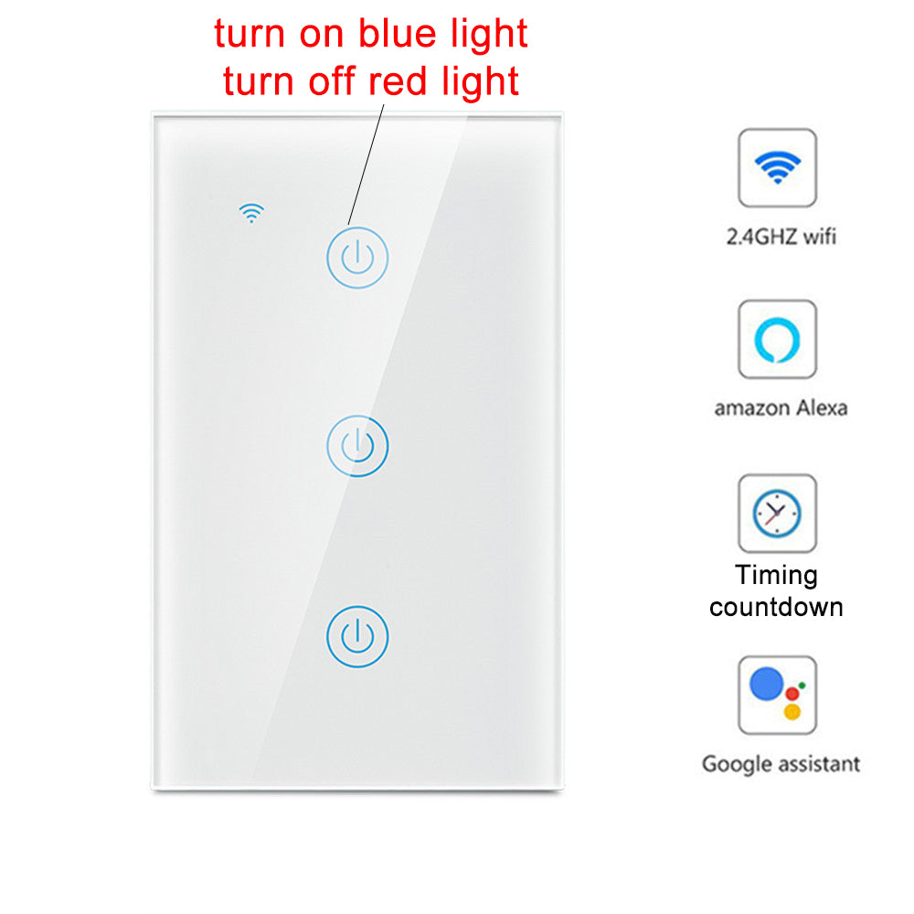 Wi-Fi Smart Light Touch Switch US Standard Alexa Google Home Tuya Smart Life