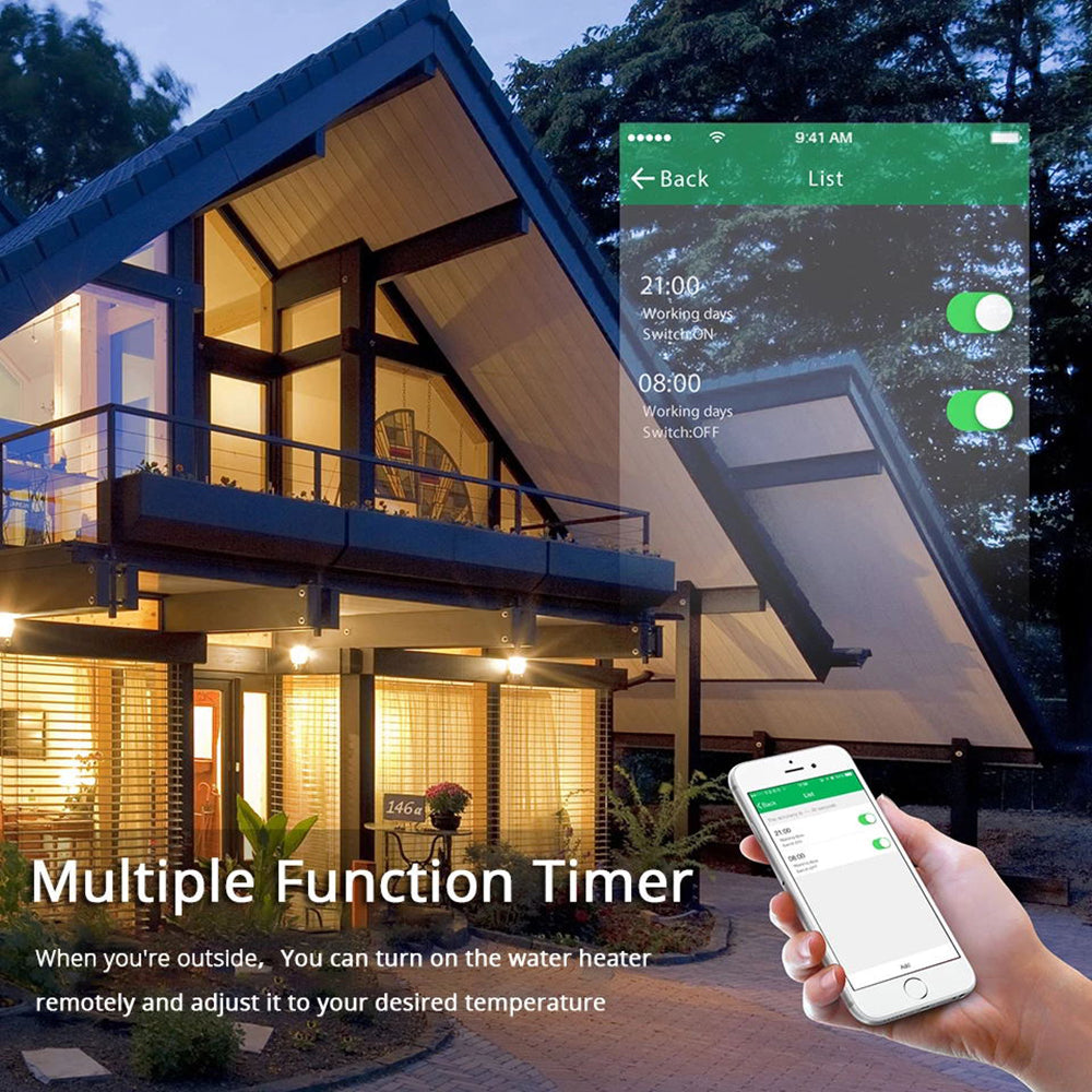 Wi-Fi Smart Water Heater Boiler Switch US Standard Works with Alexa Google Home Tuya Smartlife