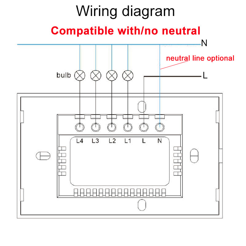 Zigbee Smart Light Touch Switch US Standard Magnetic Latching Relay Universal for Neutral and No Neural wire Alexa Google Home Tuya Smart Life