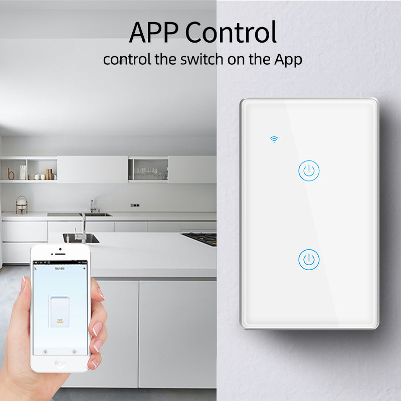 Zigbee Smart Light Touch Switch US Standard with Metal Frame Alexa Google Home Tuya Smart Life