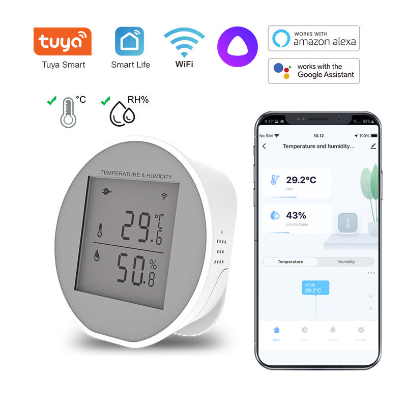 Tuya Wi-Fi / Zigbee Smart Temperature and Humidity Sensor