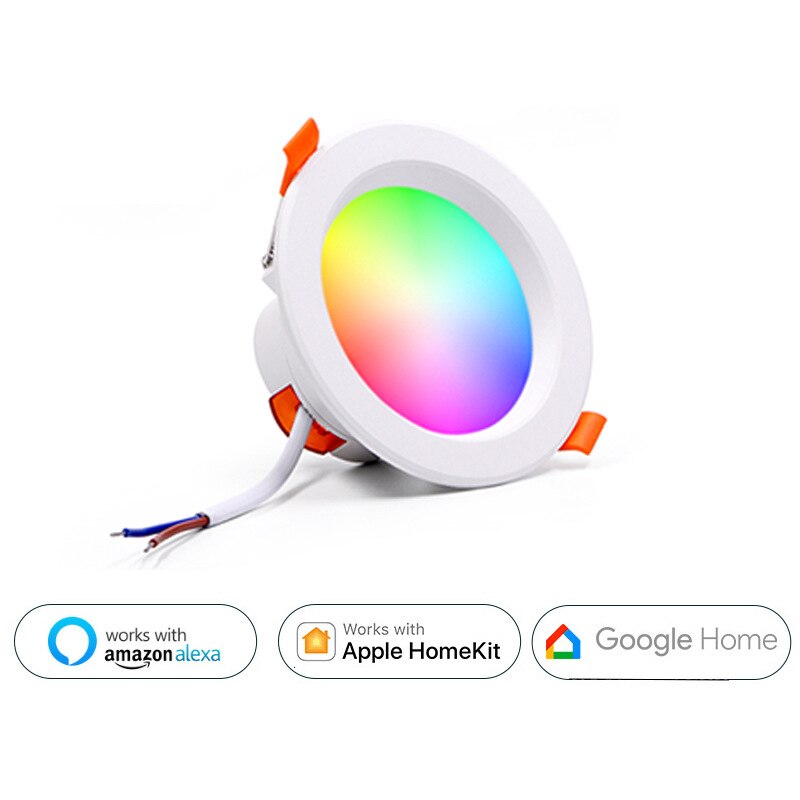 Matter Wifi Smart Downlight 3.5inch 7W RGB+C+W AC110-240V Compatible Homekit Alexa Google Home Smartthings Tuya Smartlife