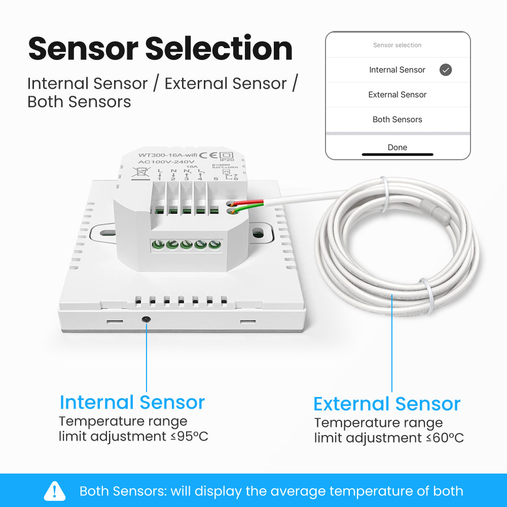 Tuya Smart Wi-Fi Thermostat Works with Alexa Google Home