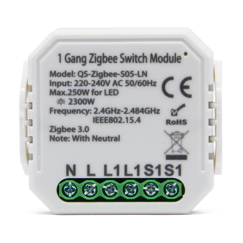 Zigbee Smart Light Switch Module Without/With Neutral