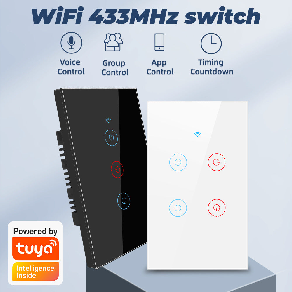 WiFi RF433 Smart Touch Light Switch
