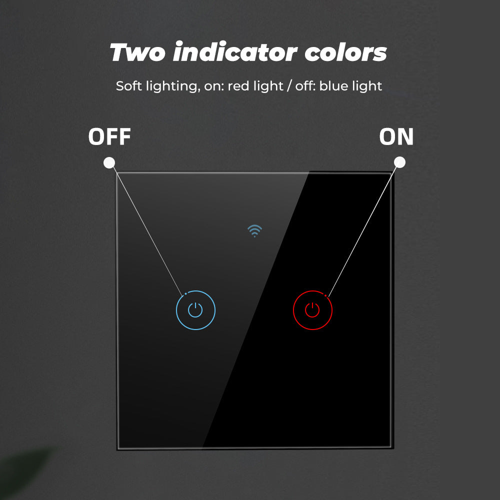 Two indicator Colors for WiFi RF433 Smart Light Switch